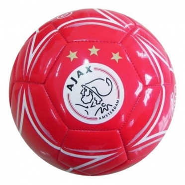 AFC Ajax bal leer groot rood 1900 met 3 sterren 
